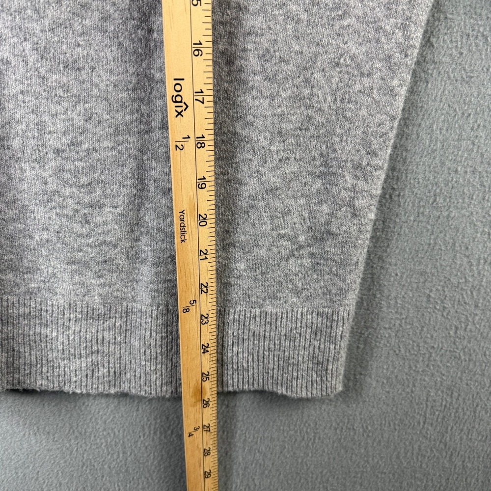 J.Crew Gray Merino Wool Alpaca Blend Rolled Mock Neck Sweater BD613 Size L - Picture 8 of 8